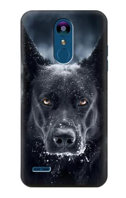 W3168 German Shepherd Black Dog Hard Case and Leather Flip Case For LG K8 (2018)