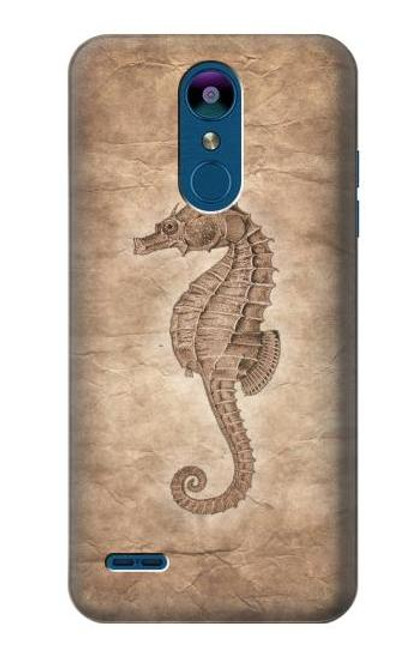 W3214 Seahorse Skeleton Fossil Hard Case and Leather Flip Case For LG K8 (2018)