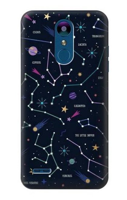 W3220 Star Map Zodiac Constellations Hard Case and Leather Flip Case For LG K8 (2018)