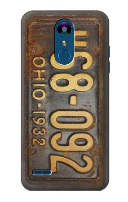 W3228 Vintage Car License Plate Hard Case and Leather Flip Case For LG K8 (2018)