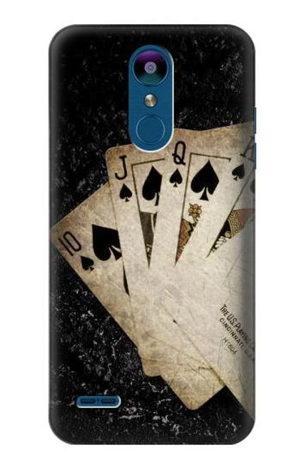 W3231 Vintage Royal Straight Flush Cards Hard Case and Leather Flip Case For LG K8 (2018)