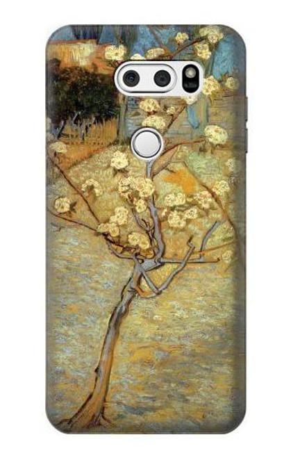 W1978 Van Gogh Letter Pear Tree Blossom Hard Case and Leather Flip Case For LG V30, LG V30 Plus, LG V30S ThinQ, LG V35, LG V35 ThinQ