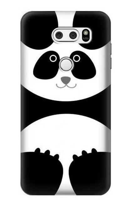 W2085 Panda Minimalist Hard Case and Leather Flip Case For LG V30, LG V30 Plus, LG V30S ThinQ, LG V35, LG V35 ThinQ