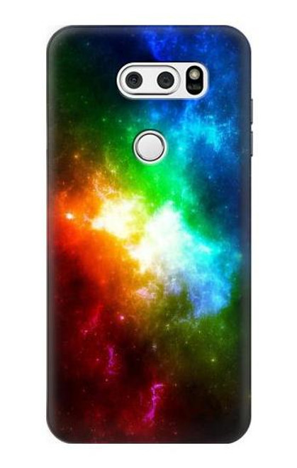 W2312 Colorful Rainbow Space Galaxy Hard Case and Leather Flip Case For LG V30, LG V30 Plus, LG V30S ThinQ, LG V35, LG V35 ThinQ