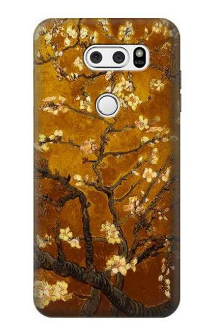 W2663 Yellow Blossoming Almond Tree Van Gogh Hard Case and Leather Flip Case For LG V30, LG V30 Plus, LG V30S ThinQ, LG V35, LG V35 ThinQ