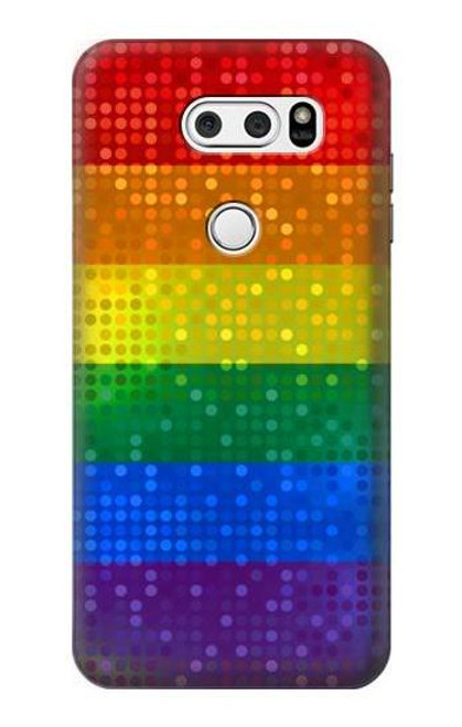 W2683 Rainbow LGBT Pride Flag Hard Case and Leather Flip Case For LG V30, LG V30 Plus, LG V30S ThinQ, LG V35, LG V35 ThinQ