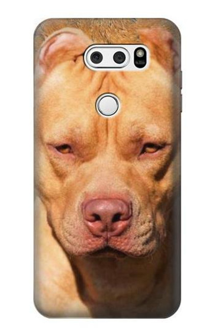 W2903 American Pitbull Dog Hard Case and Leather Flip Case For LG V30, LG V30 Plus, LG V30S ThinQ, LG V35, LG V35 ThinQ