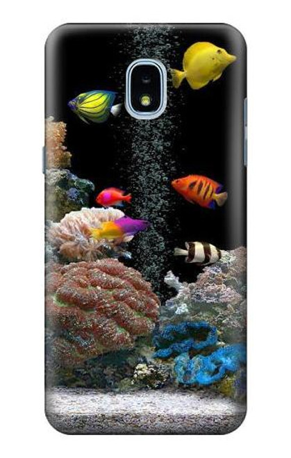 W0226 Aquarium Hard Case and Leather Flip Case For Samsung Galaxy J3 (2018), J3 Star, J3 V 3rd Gen, J3 Orbit, J3 Achieve, Express Prime 3, Amp Prime 3