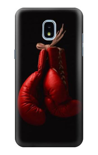 W1253 Boxing Glove Hard Case and Leather Flip Case For Samsung Galaxy J3 (2018), J3 Star, J3 V 3rd Gen, J3 Orbit, J3 Achieve, Express Prime 3, Amp Prime 3