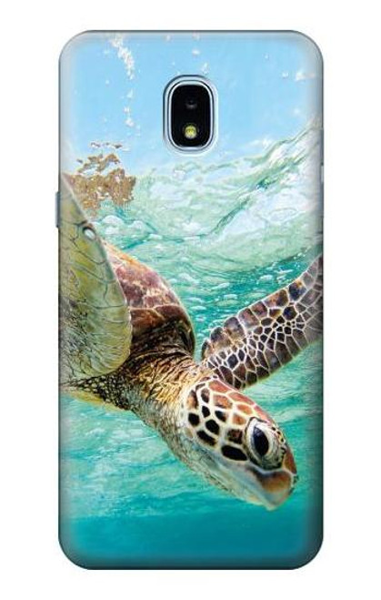 W1377 Ocean Sea Turtle Hard Case and Leather Flip Case For Samsung Galaxy J3 (2018), J3 Star, J3 V 3rd Gen, J3 Orbit, J3 Achieve, Express Prime 3, Amp Prime 3