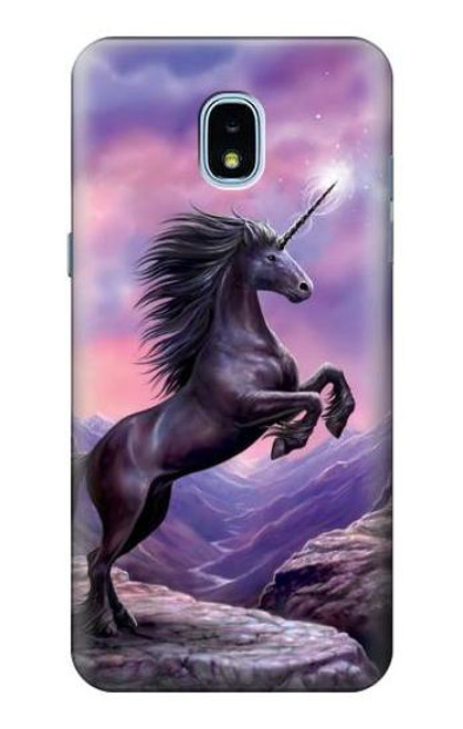 W1461 Unicorn Fantasy Horse Hard Case and Leather Flip Case For Samsung Galaxy J3 (2018), J3 Star, J3 V 3rd Gen, J3 Orbit, J3 Achieve, Express Prime 3, Amp Prime 3