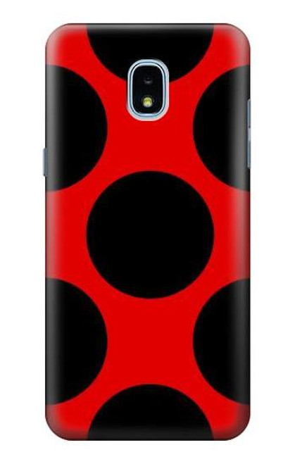 W1829 Ladybugs Dot Pattern Hard Case and Leather Flip Case For Samsung Galaxy J3 (2018), J3 Star, J3 V 3rd Gen, J3 Orbit, J3 Achieve, Express Prime 3, Amp Prime 3