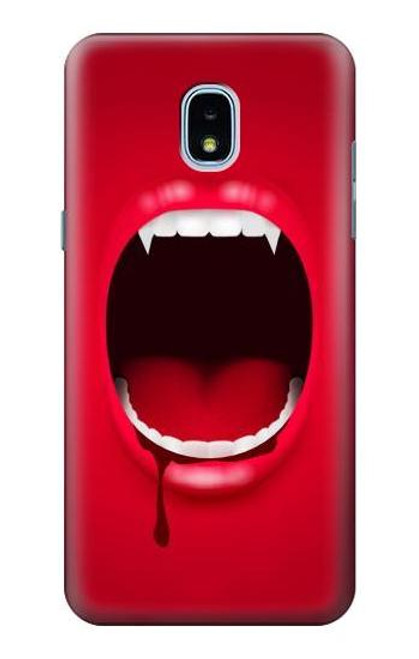 W2103 Vampire Mouth Hard Case and Leather Flip Case For Samsung Galaxy J3 (2018), J3 Star, J3 V 3rd Gen, J3 Orbit, J3 Achieve, Express Prime 3, Amp Prime 3