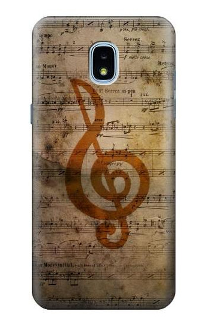 W2368 Sheet Music Notes Hard Case and Leather Flip Case For Samsung Galaxy J3 (2018), J3 Star, J3 V 3rd Gen, J3 Orbit, J3 Achieve, Express Prime 3, Amp Prime 3