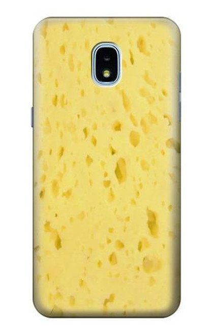 W2913 Cheese Texture Hard Case and Leather Flip Case For Samsung Galaxy J3 (2018), J3 Star, J3 V 3rd Gen, J3 Orbit, J3 Achieve, Express Prime 3, Amp Prime 3