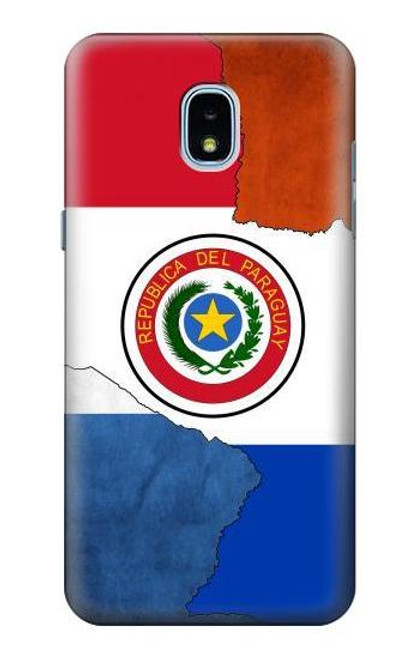 W3017 Paraguay Flag Hard Case and Leather Flip Case For Samsung Galaxy J3 (2018), J3 Star, J3 V 3rd Gen, J3 Orbit, J3 Achieve, Express Prime 3, Amp Prime 3