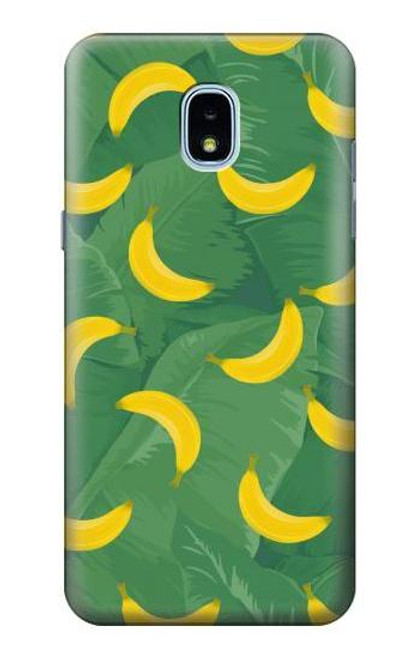 W3286 Banana Fruit Pattern Hard Case and Leather Flip Case For Samsung Galaxy J3 (2018), J3 Star, J3 V 3rd Gen, J3 Orbit, J3 Achieve, Express Prime 3, Amp Prime 3