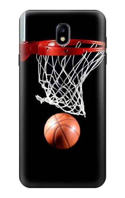 W0066 Basketball Hard Case and Leather Flip Case For Samsung Galaxy J7 (2018), J7 Aero, J7 Top, J7 Aura, J7 Crown, J7 Refine, J7 Eon, J7 V 2nd Gen, J7 Star