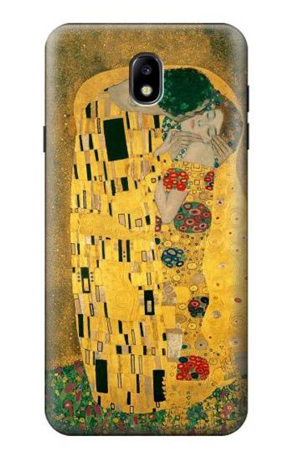 W2137 Gustav Klimt The Kiss Hard Case and Leather Flip Case For Samsung Galaxy J7 (2018), J7 Aero, J7 Top, J7 Aura, J7 Crown, J7 Refine, J7 Eon, J7 V 2nd Gen, J7 Star