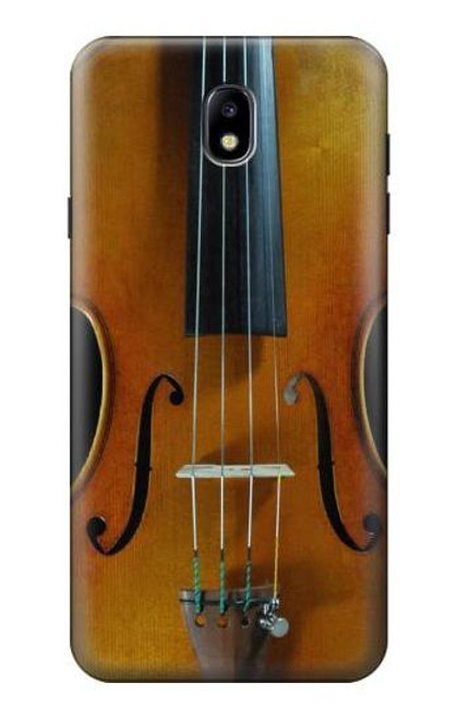 W3234 Violin Hard Case and Leather Flip Case For Samsung Galaxy J7 (2018), J7 Aero, J7 Top, J7 Aura, J7 Crown, J7 Refine, J7 Eon, J7 V 2nd Gen, J7 Star