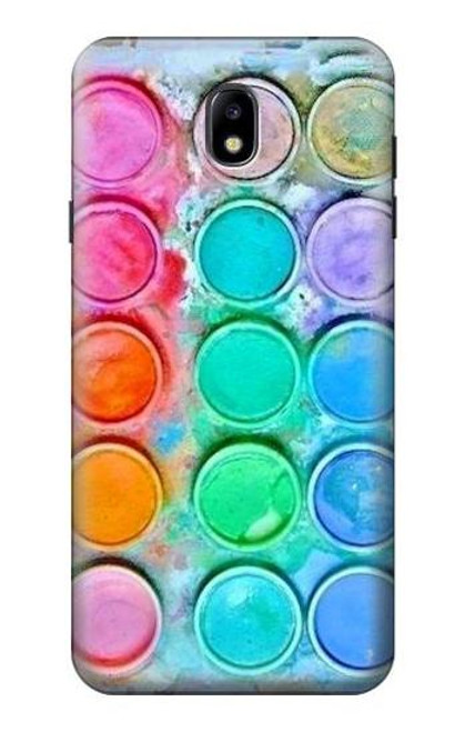 W3235 Watercolor Mixing Hard Case and Leather Flip Case For Samsung Galaxy J7 (2018), J7 Aero, J7 Top, J7 Aura, J7 Crown, J7 Refine, J7 Eon, J7 V 2nd Gen, J7 Star