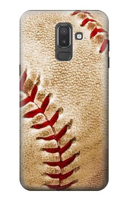 W0064 Baseball Hard Case and Leather Flip Case For Samsung Galaxy J8 (2018)