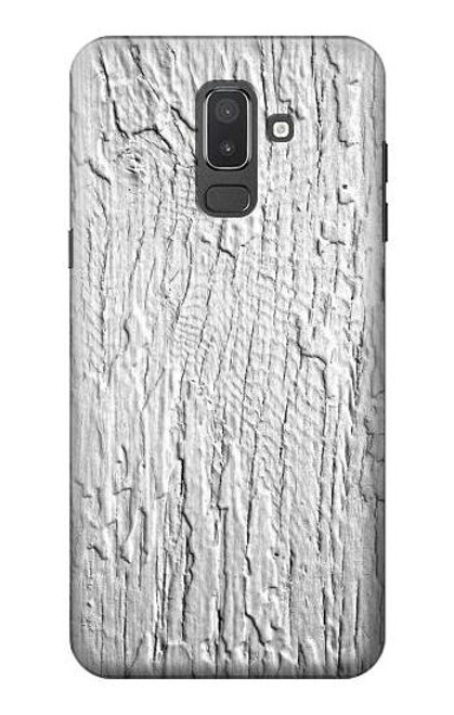 W1142 Wood Skin Graphic Hard Case and Leather Flip Case For Samsung Galaxy J8 (2018)