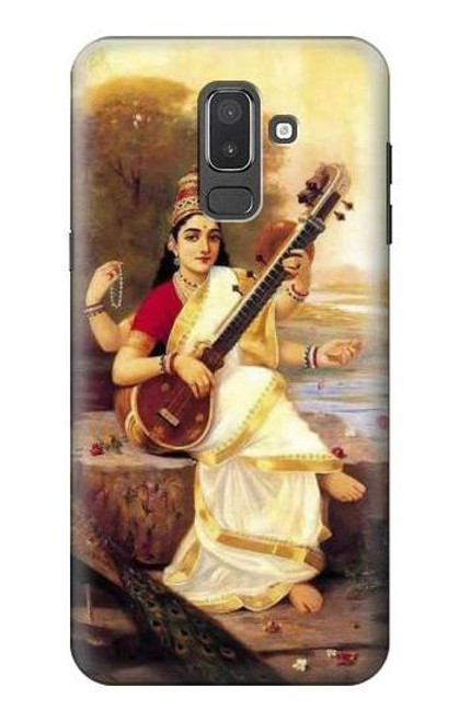 W1420 Saraswati Hindu Goddess Hard Case and Leather Flip Case For Samsung Galaxy J8 (2018)