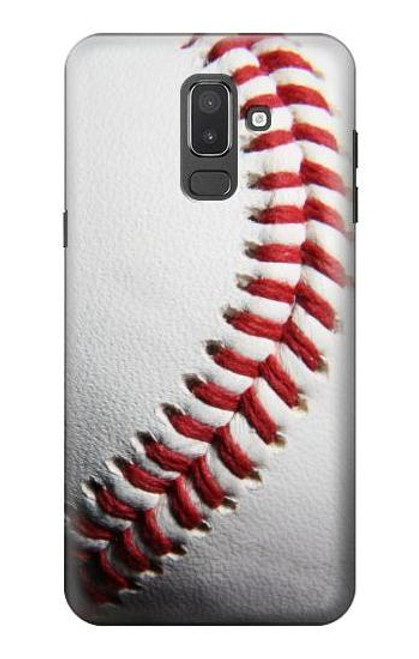 W1842 New Baseball Hard Case and Leather Flip Case For Samsung Galaxy J8 (2018)