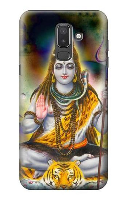 W2287 Lord Shiva Hindu God Hard Case and Leather Flip Case For Samsung Galaxy J8 (2018)