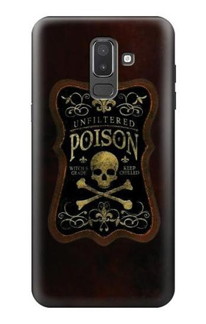 W2649 Unfiltered Poison Vintage Glass Bottle Hard Case and Leather Flip Case For Samsung Galaxy J8 (2018)