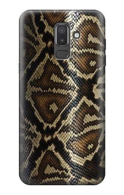 W2712 Anaconda Amazon Snake Skin Graphic Printed Hard Case and Leather Flip Case For Samsung Galaxy J8 (2018)