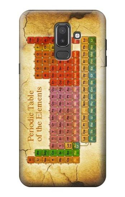 W2934 Vintage Periodic Table of Elements Hard Case and Leather Flip Case For Samsung Galaxy J8 (2018)