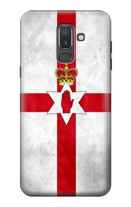 W2972 Northern Ireland Football Euro 2016 Hard Case and Leather Flip Case For Samsung Galaxy J8 (2018)