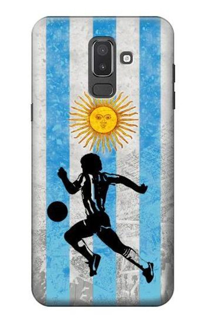 W2977 Argentina Football Soccer Copa 2016 Hard Case and Leather Flip Case For Samsung Galaxy J8 (2018)