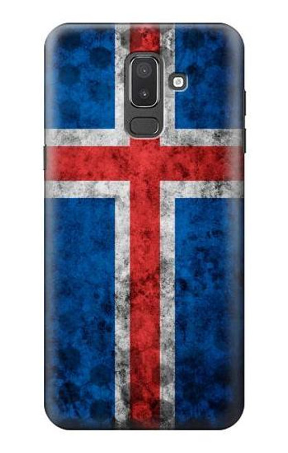 W3000 Iceland Football Soccer Euro 2016 Hard Case and Leather Flip Case For Samsung Galaxy J8 (2018)