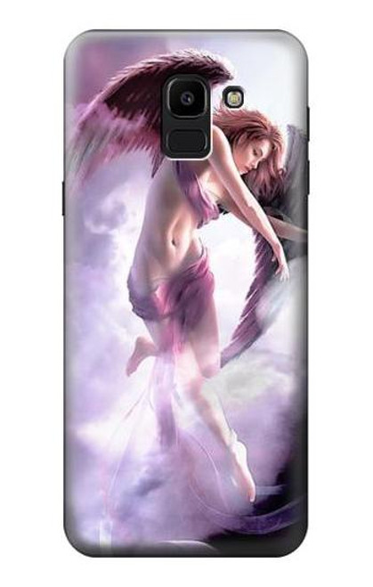 W0407 Fantasy Angel Hard Case and Leather Flip Case For Samsung Galaxy J6 (2018)