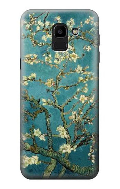 W0842 Blossoming Almond Tree Van Gogh Hard Case and Leather Flip Case For Samsung Galaxy J6 (2018)