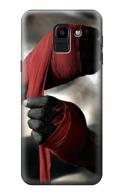 W1252 Boxing Fighter Hard Case and Leather Flip Case For Samsung Galaxy J6 (2018)