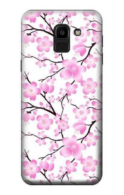 W1972 Sakura Cherry Blossoms Hard Case and Leather Flip Case For Samsung Galaxy J6 (2018)