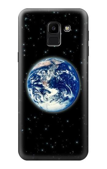 W2266 Earth Planet Space Star nebula Hard Case and Leather Flip Case For Samsung Galaxy J6 (2018)