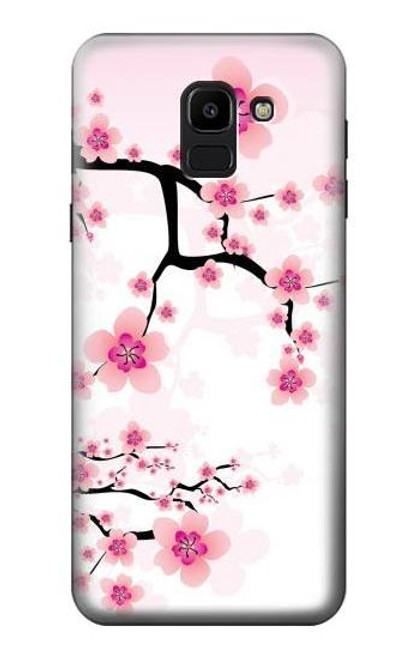 W2359 Plum Blossom Hard Case and Leather Flip Case For Samsung Galaxy J6 (2018)