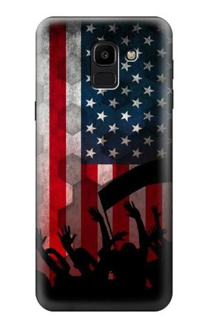 W2989 USA America Soccer Copa 2016 Hard Case and Leather Flip Case For Samsung Galaxy J6 (2018)