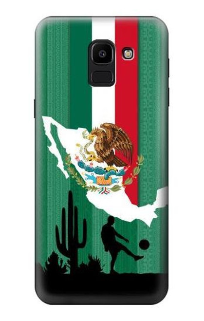 W2994 Mexico Football Soccer Copa 2016 Hard Case and Leather Flip Case For Samsung Galaxy J6 (2018)