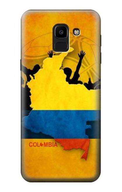 W2996 Colombia Football Soccer Copa 2016 Hard Case and Leather Flip Case For Samsung Galaxy J6 (2018)