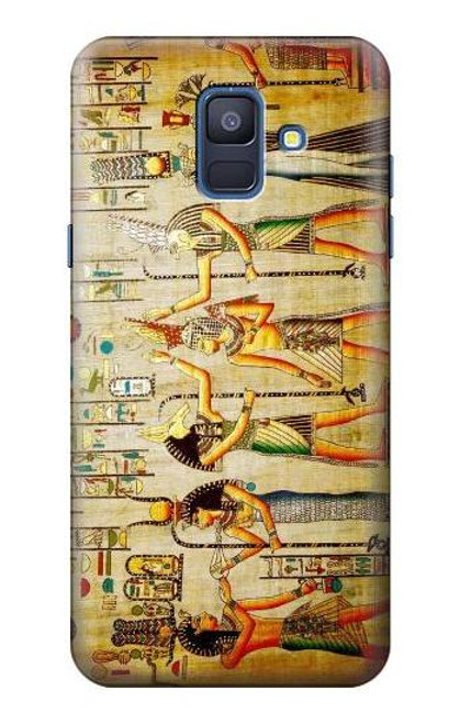 W0272 Egypt Wall Art Hard Case and Leather Flip Case For Samsung Galaxy A6 (2018)