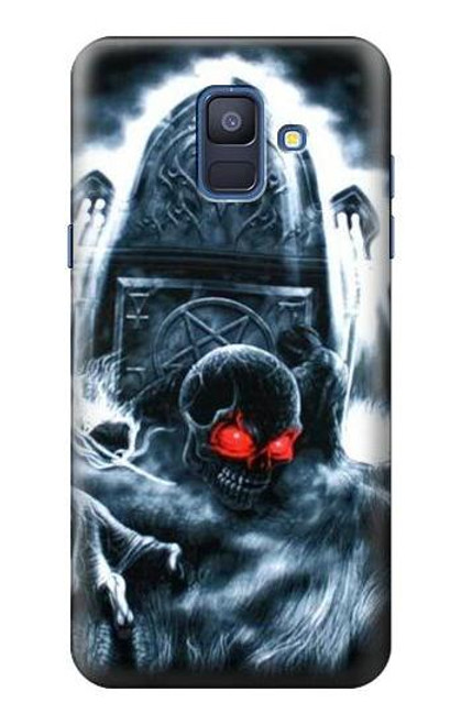 W0297 Zombie Dead Man Hard Case and Leather Flip Case For Samsung Galaxy A6 (2018)