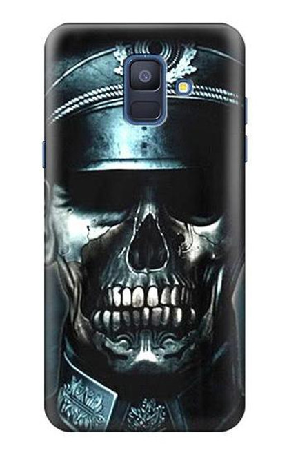 W0754 Skull Soldier Zombie Hard Case and Leather Flip Case For Samsung Galaxy A6 (2018)