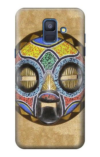 W0965 African Baluba Hard Case and Leather Flip Case For Samsung Galaxy A6 (2018)