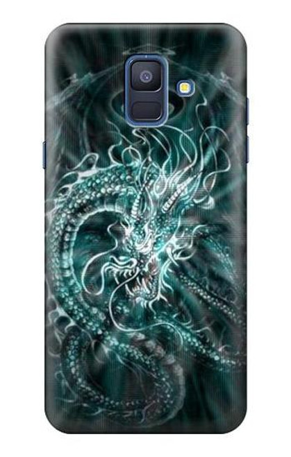 W1006 Digital Chinese Dragon Hard Case and Leather Flip Case For Samsung Galaxy A6 (2018)